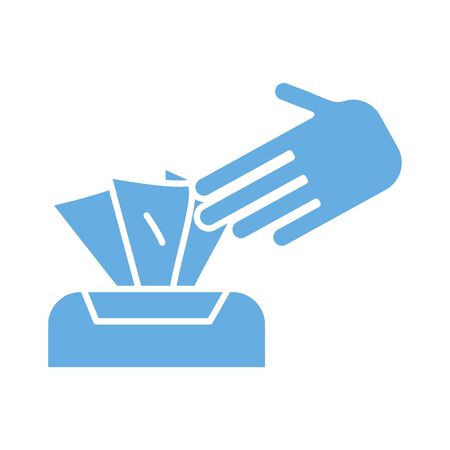 damp cloths box line style icon vector illustration designのイラスト素材