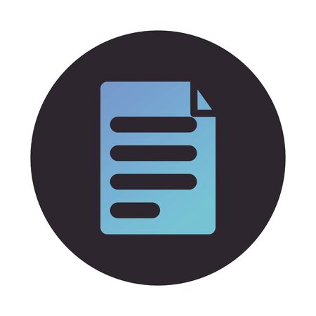 paper document file block style icon vector illustration designのイラスト素材