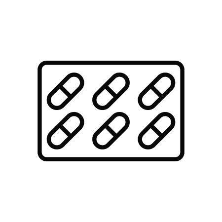 capsules drugs line style icon vector illustration designのイラスト素材