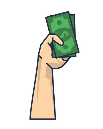 bills money dollars isolated icon vector illustration designのイラスト素材
