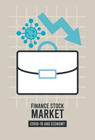 economic recession infographic with portfolio vector illustration designのイラスト素材