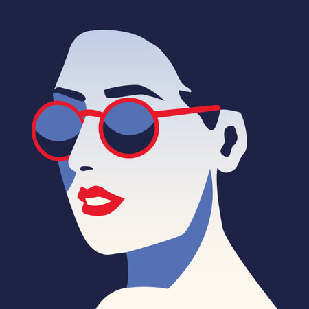 beautiful woman fashionable with sunglasses vector illustration designのイラスト素材