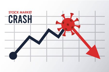 stock market crash infographic statistical vector illustration designのイラスト素材