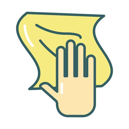 absorbent towels fill style icon vector illustration designのイラスト素材