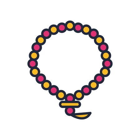 necklace sacred fill style icon vector illustration designのイラスト素材
