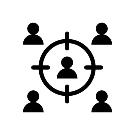 teamwork people with target silhouette style icon vector illustration designのイラスト素材