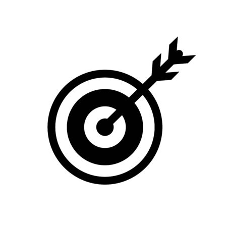 target with arrow silhouette style icon vector illustration designのイラスト素材