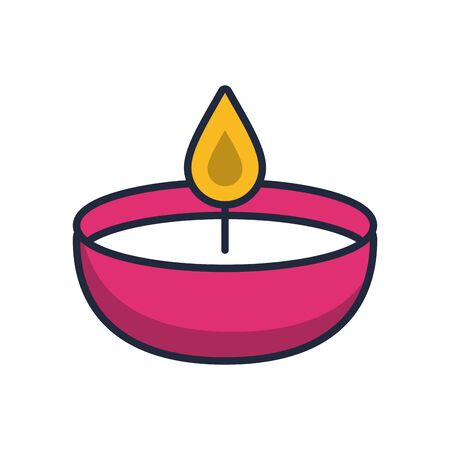 candle fire flame fill style vector illustration designのイラスト素材