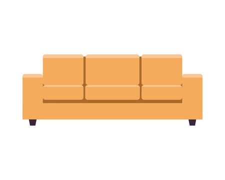 confortable sofa livingroom forniture icon vector illustration designのイラスト素材