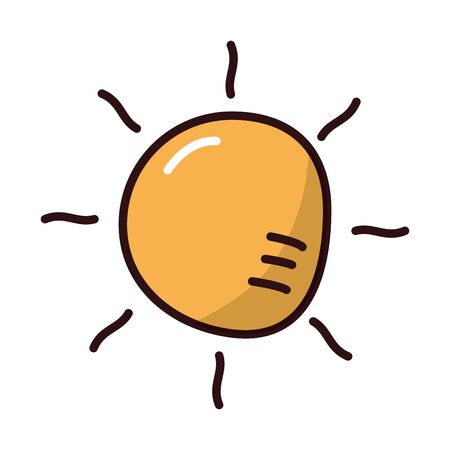 sun summer fill style icon vector illustration designのイラスト素材