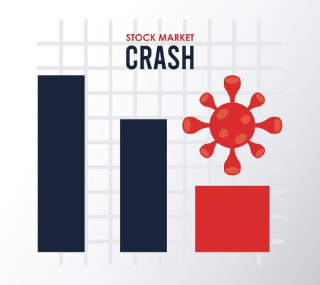 stock market crash infographic statistical vector illustration designのイラスト素材