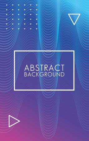 rectangle frame in colorful abstract background. vector illustration designのイラスト素材