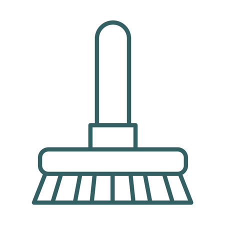 handle brush cleaning line style vector illustration design