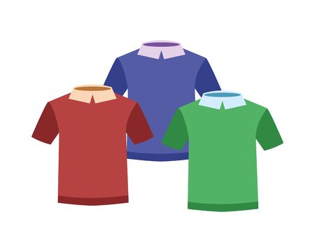 shirts clothes wear set colors vector illustration designのイラスト素材