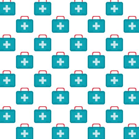 medical kits equipment pattern background vector illustration designのイラスト素材