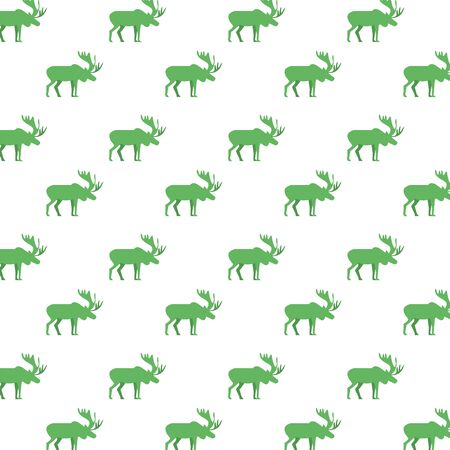 reindeer animals silhouettes pattern background vector illustration designのイラスト素材