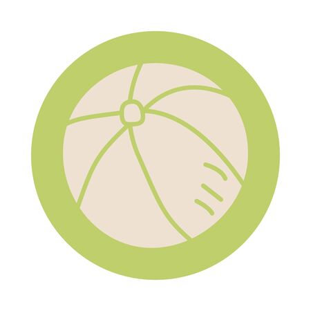 plastic ball block style icon vector illustration designのイラスト素材