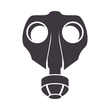 biosafety gas mask accessory chemical icon vector illustration designのイラスト素材