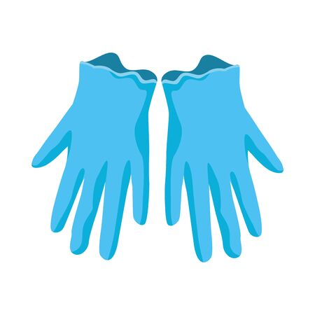 rubber gloves line style icon vector illustration designのイラスト素材