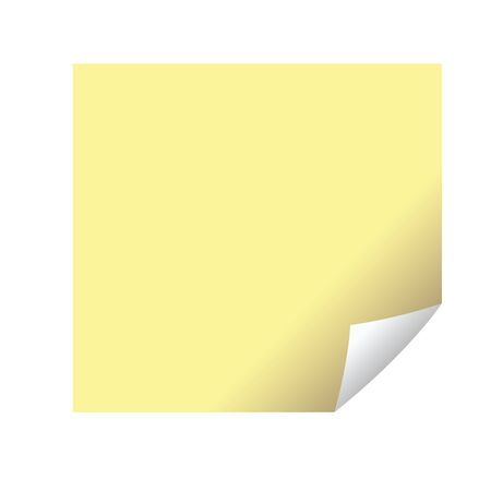 yellow paper sheet note isolated icon vector illustration designのイラスト素材