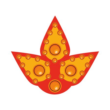 lotus flower hindu decoration icon vector illustration designのイラスト素材