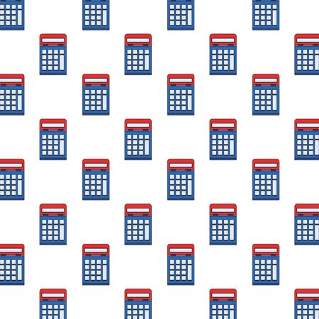 calculators math acount devices pattern background vector illustration designのイラスト素材