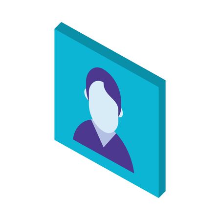 picture profile avatar isometric icon vector illustration designのイラスト素材