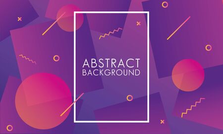vivid colors and fluids with square frame abstract background vector illustration designのイラスト素材