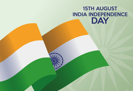 India independence day celebration with flag vector illustration design