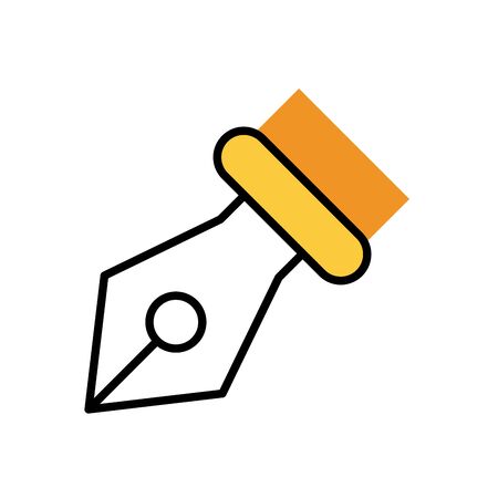 feather font point fill style icon vector illustration designのイラスト素材