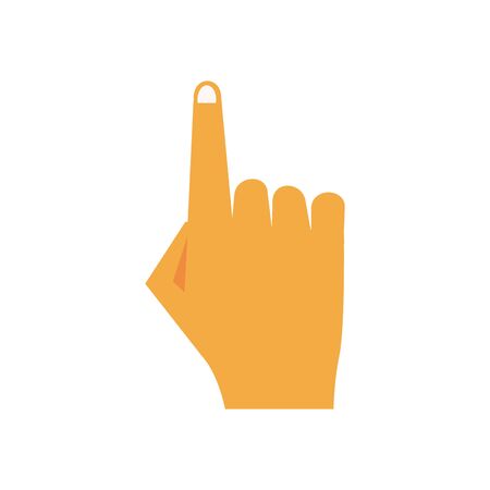 hand human index flat style icon vector illustration designのイラスト素材