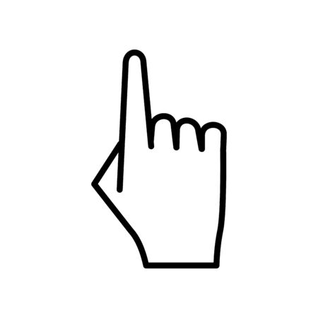 hand human index line style icon vector illustration designのイラスト素材