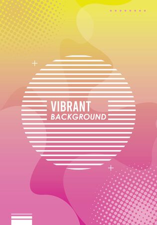 vibrant colors and dinamic background with circular print vector illustration designのイラスト素材
