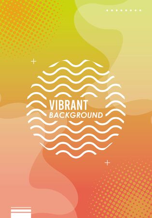 vibrant colors and dinamic background with circular print vector illustration designのイラスト素材