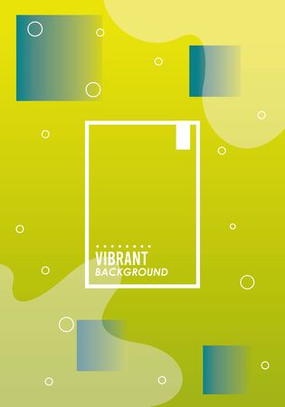 vibrant colors and dinamic background with square frame vector illustration designのイラスト素材