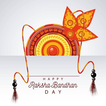 India Raksha Bandhan floral decoration vector illustration designのイラスト素材