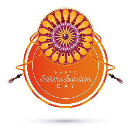 India Raksha Bandhan floral decoration vector illustration designのイラスト素材