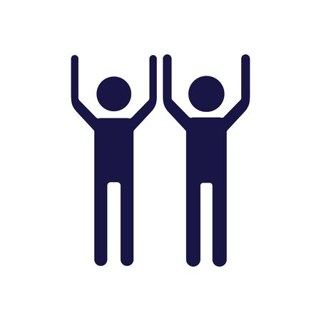 humans figures avatars silhouette style icon vector illustration designのイラスト素材