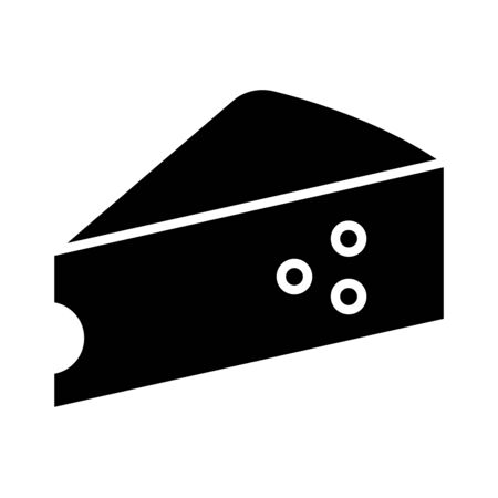 delicious cheese healthy food silhouette style vector illustration designのイラスト素材