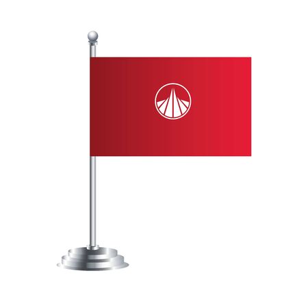 flag with red and white stationery template vector illustration designのイラスト素材