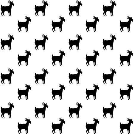 ramadan kareen goats silhouettes decorative pattern vector illustration designのイラスト素材