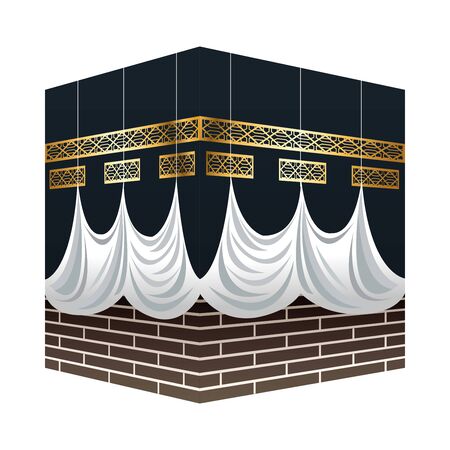 ramadan kareen kaaba sacred monument vector illustration designのイラスト素材