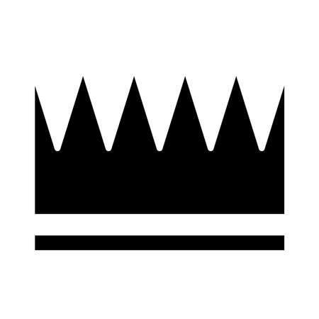 royal crown of duke silhouette style icon vector illustration designのイラスト素材