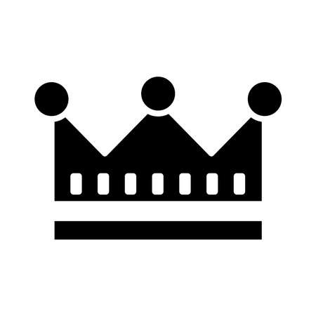 royal crown of viscount silhouette style icon vector illustration designのイラスト素材