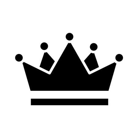 royal crown of count silhouette style icon vector illustration designのイラスト素材