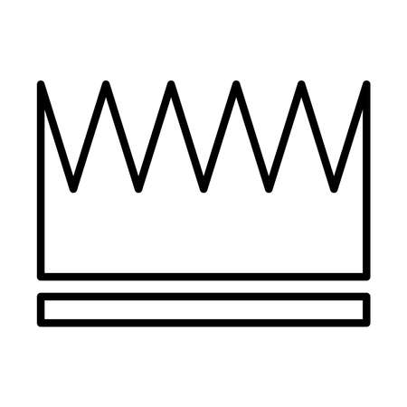royal crown of duke line style icon vector illustration designのイラスト素材
