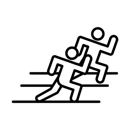 runners avatars figures line style icon vector illustration design