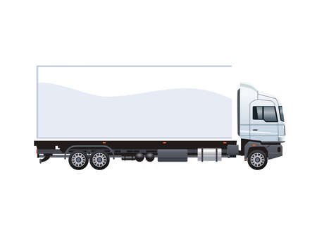 truck white branding isolated icon vector illustration designのイラスト素材