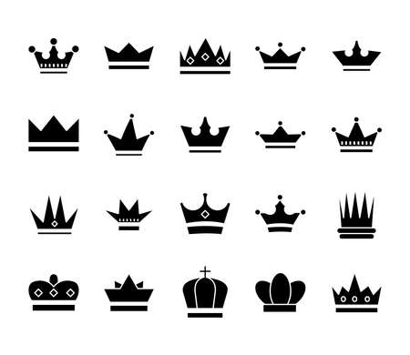 bundle of crowns royal set icons vector illustration designのイラスト素材