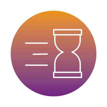 hourglass sand timer block style icon vector illustration designのイラスト素材